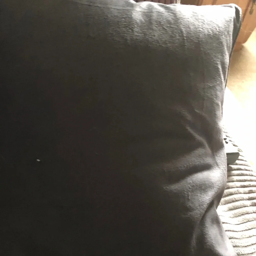 Red Pixel Stripe Pillow with Bold Black Geometric Print